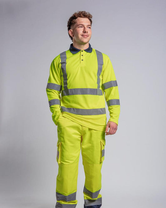 RX715 High Vis LONG SLEEVE POLO