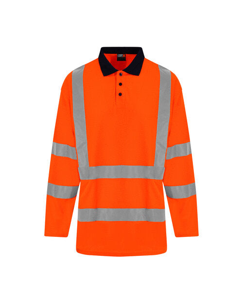 RX715 High Vis LONG SLEEVE POLO